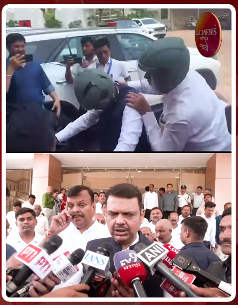 नवनिर्वाचित विधान परिषद सदस्यांच्या शपथविधीसाठी मुख्यमंत्री देवेंद्र फडणवीस बाइकवरून विधान भवनात दाखल