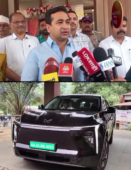 पंतप्रधानांच्या इंधन बचतीच्या आवाहनाला प्रतिसाद; नितेश राणेंचा विद्युत मोटारीतून सिंधुदुर्ग दौरा